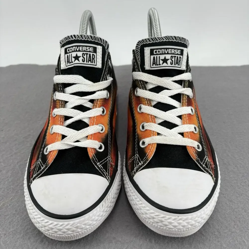 Junior Fire Chuck Taylor Converse All Star Sneaker 651707F Black Orange Size 5